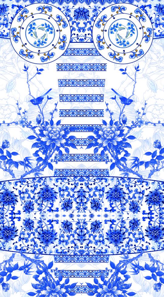 中国风印花华亿平台图片