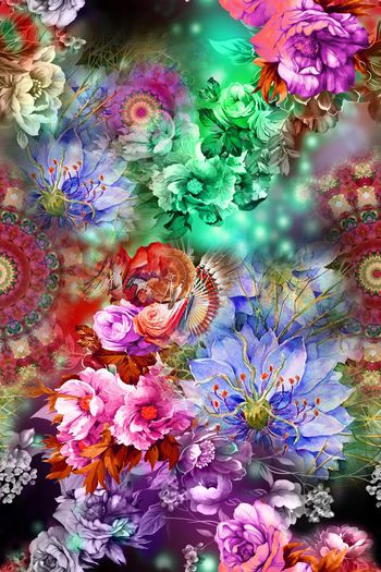 281495-201401y02五彩复古花卉