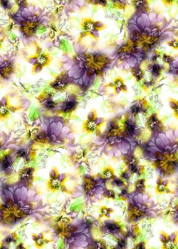 281525-多彩花卉花朵组合