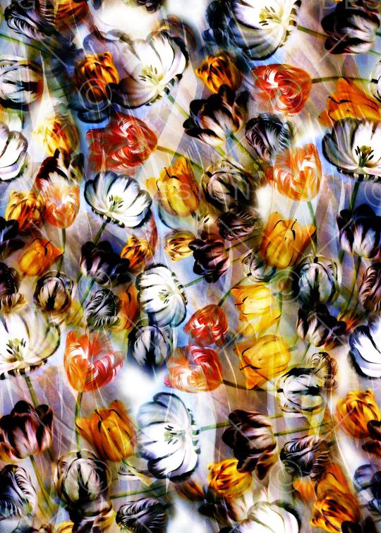 花卉印花华亿平台图片