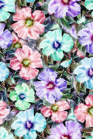 花卉印花华亿平台图片