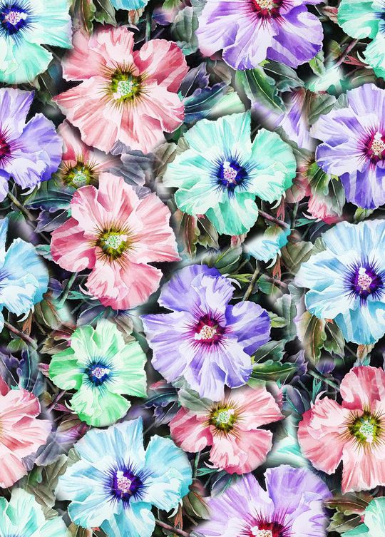 花卉印花华亿平台图片