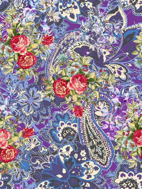 花卉印花华亿平台图片