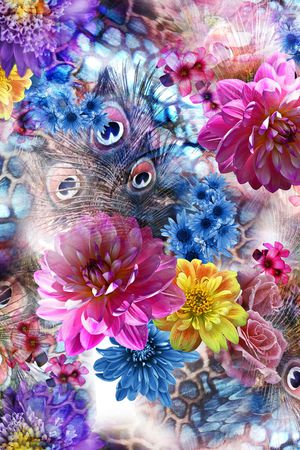 花卉印花华亿平台图片