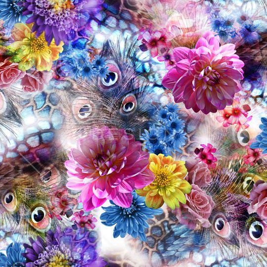 花卉印花华亿平台图片