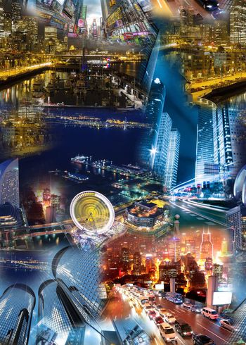 281634-城市夜景风景