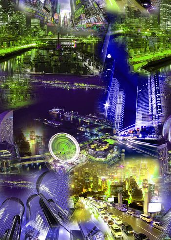 281635-城市夜景风景