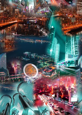 281636-城市夜景风景