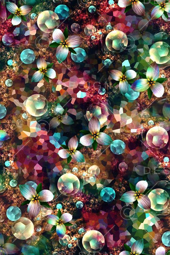 花卉印花华亿平台图片