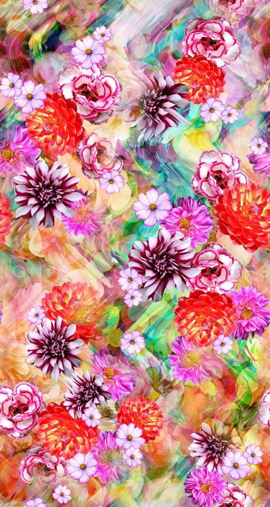 花卉印花华亿平台图片