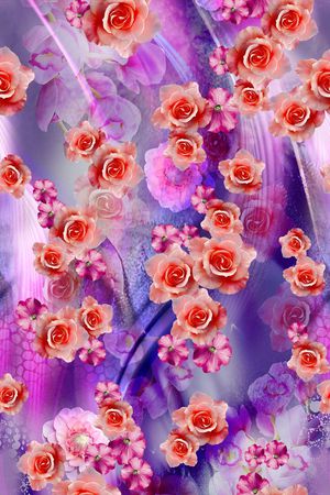 花卉印花华亿平台图片