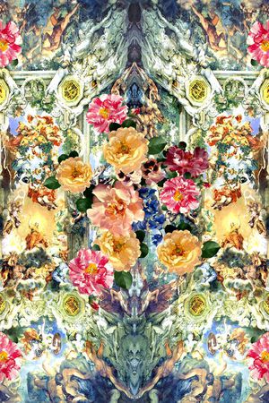 花卉印花华亿平台图片