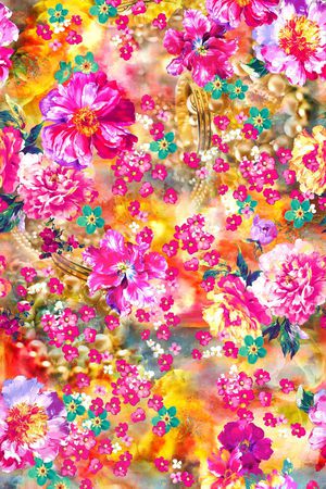 花卉印花华亿平台图片