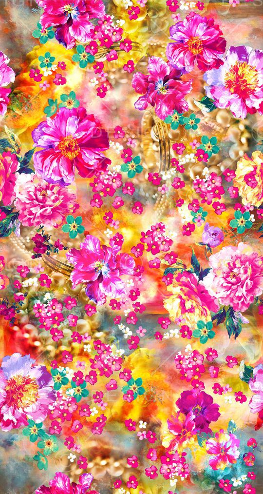 花卉印花华亿平台图片