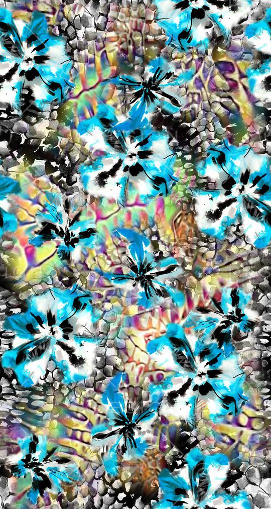 花卉印花华亿平台图片