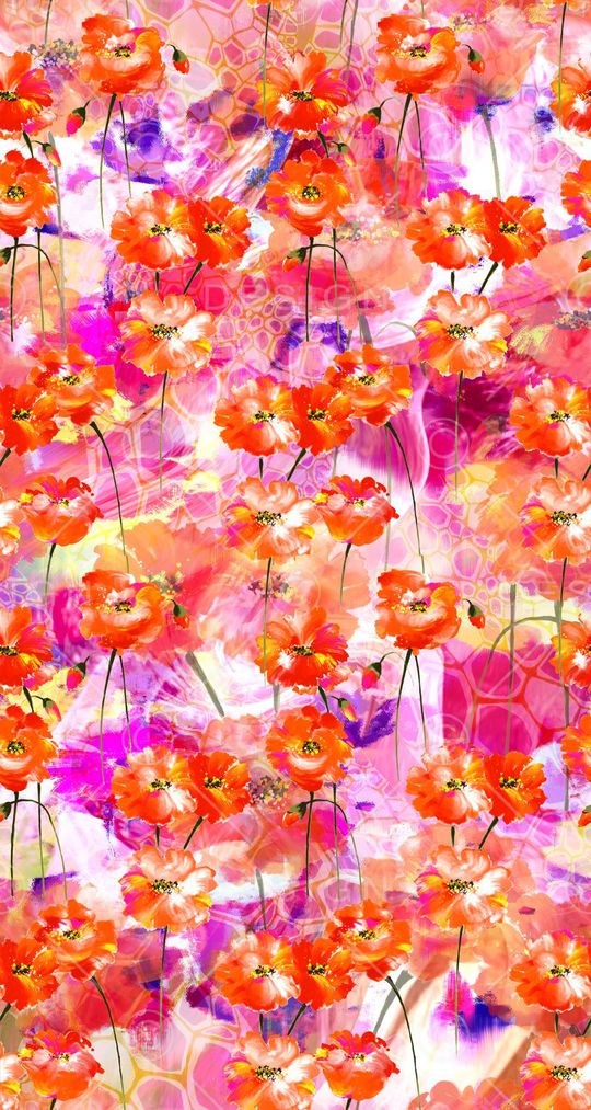 花卉印花华亿平台图片