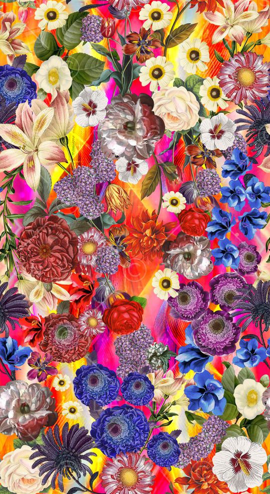 花卉印花华亿平台图片