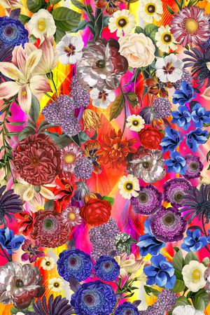 花卉印花华亿平台图片