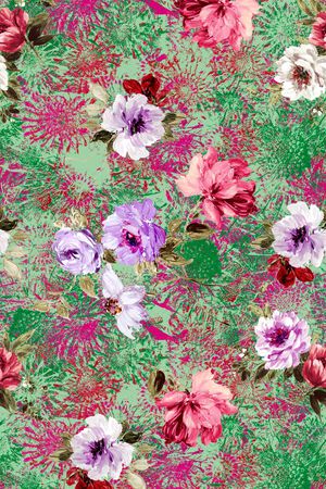 花卉印花华亿平台图片