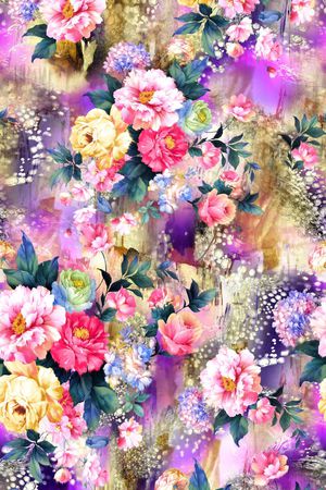 花卉印花华亿平台图片