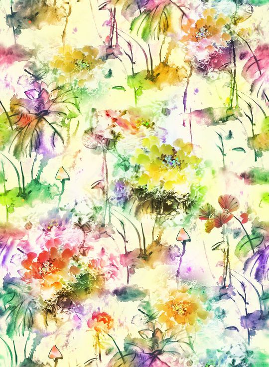 花卉印花华亿平台图片