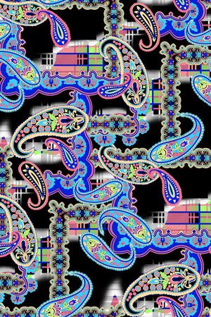 佩斯利涡旋纹印花华亿平台图片