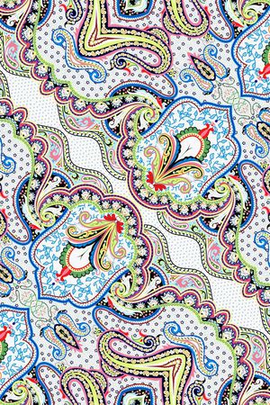 佩斯利涡旋纹印花华亿平台图片