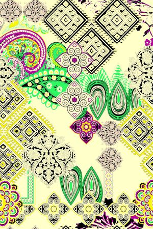 佩斯利涡旋纹印花华亿平台图片