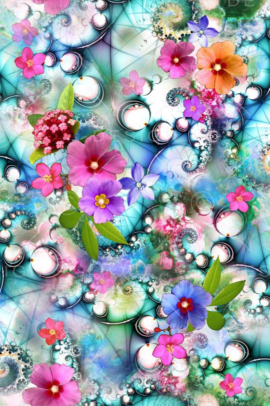 花卉印花华亿平台图片