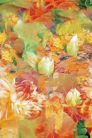 油画笔触印花华亿平台图片