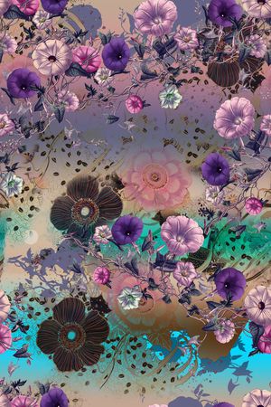 花卉印花华亿平台图片