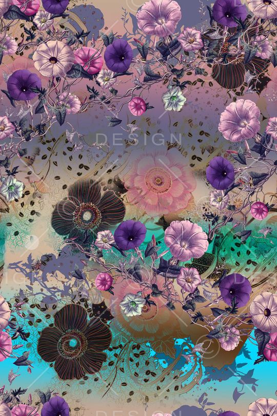 花卉印花华亿平台图片