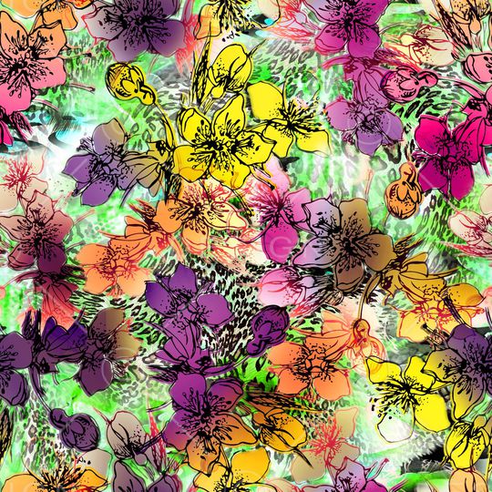 抽象印花华亿平台图片