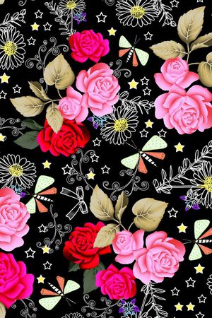 花卉印花华亿平台图片