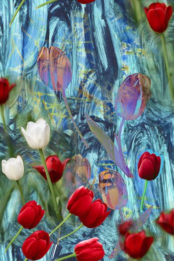 花卉印花华亿平台图片