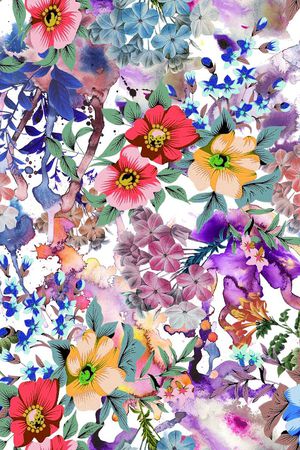 花卉印花华亿平台图片