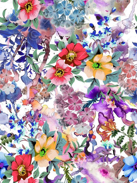 花卉印花华亿平台图片