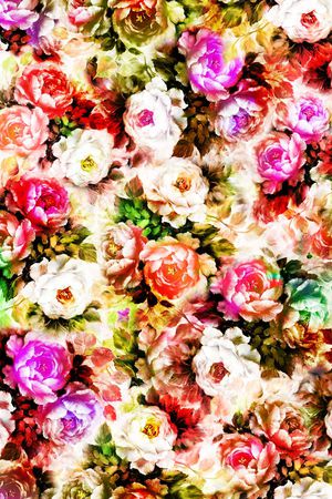 花卉印花华亿平台图片