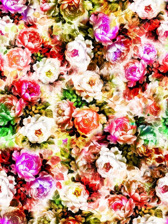 花卉印花华亿平台图片