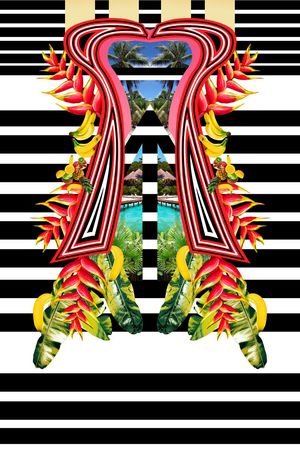 条纹印花华亿平台图片