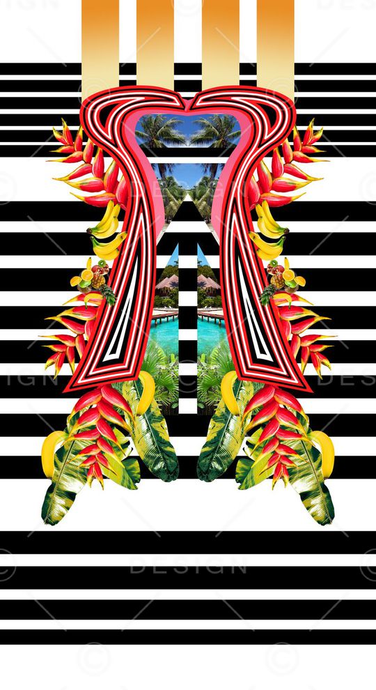 条纹印花华亿平台图片