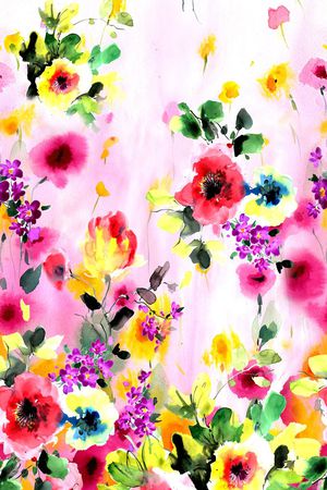 花卉印花华亿平台图片