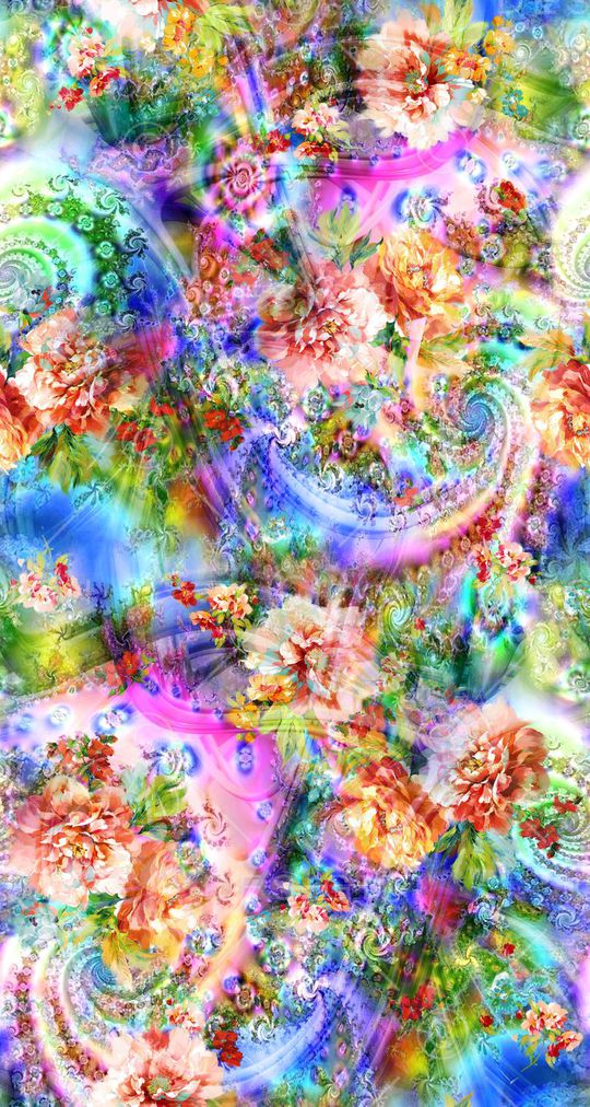 花卉印花华亿平台图片