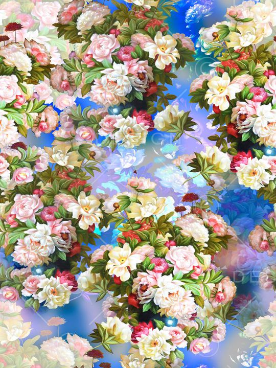 花卉印花华亿平台图片