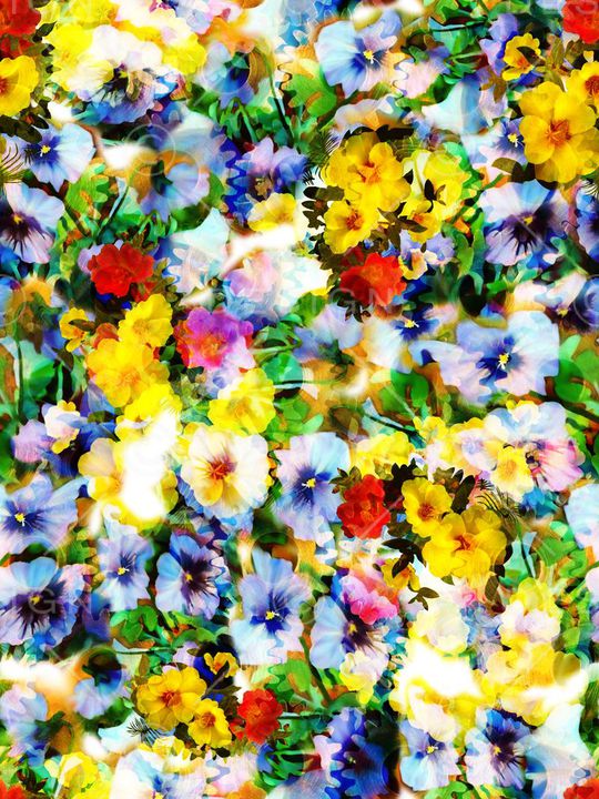 花卉印花华亿平台图片