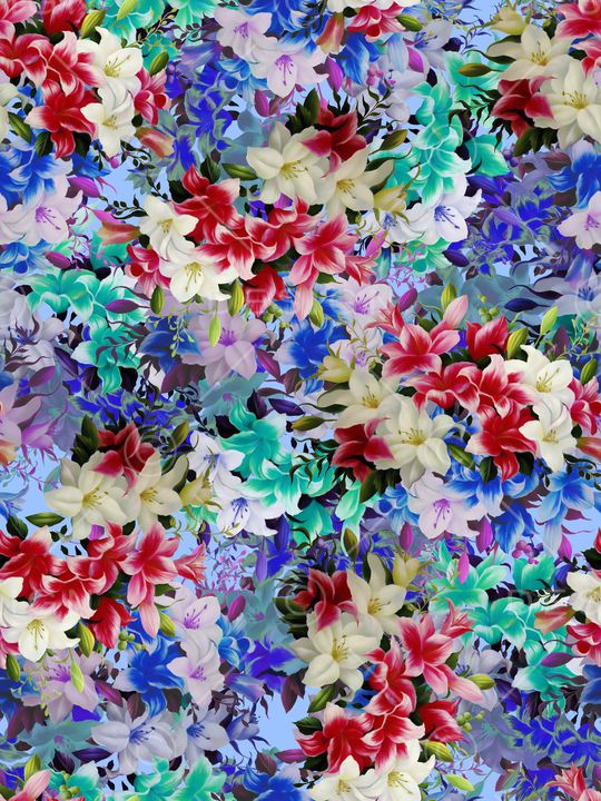 花卉印花华亿平台图片