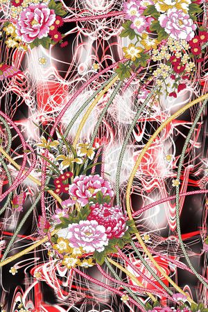 花卉印花华亿平台图片