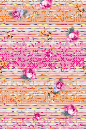 花卉印花华亿平台图片