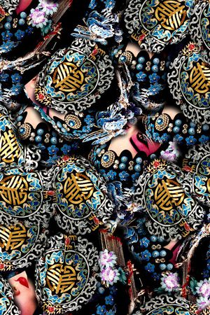 中国风印花华亿平台图片