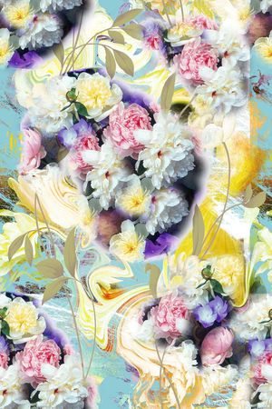 花卉印花华亿平台图片